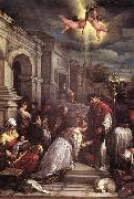 BASSANO, Jacopo St Valentine Baptizing St Lucilla  fgh Sweden oil painting reproduction